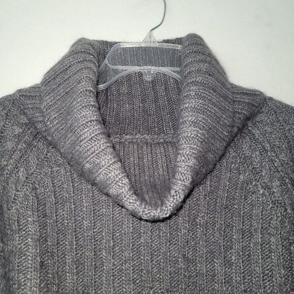 Replay Sweater Womens M Grey Chunky Cowlneck Wool Blend Boxy Tunic Ski Lodge - Picture 3 of 12